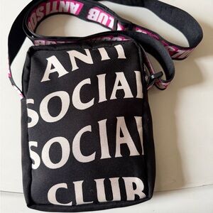 Anti Social Social Club Black and Pink Crossbody Bag